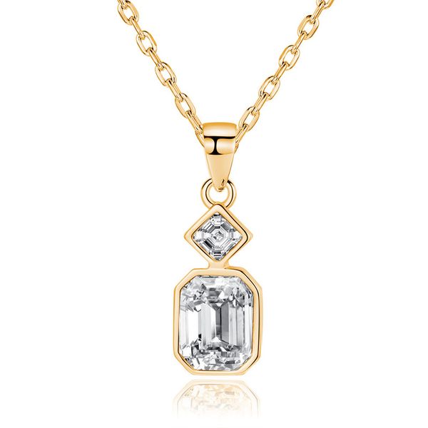 golden rectangular necklace new women's micro-set zircon clavicle chain accessories necklace lady gift jewelry, Silver
golden rectangular necklace new women's micro-set zircon clavicle chain accessories necklace lady gift jewelry, Silver