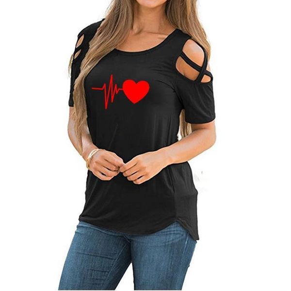 New Arrival Lifeline Heart Love Letters Printt-Shirt For Womenbandage Off Shoulder T-Shirt Women Female Plus Size Summer Tops, White
New Arrival Lifeline Heart Love Letters Printt-Shirt For Womenbandage Off Shoulder T-Shirt Women Female Plus Size Summer Tops, White