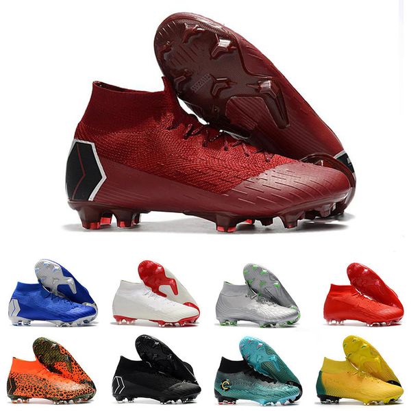 University Red Lime Green Mercurial Superfly Mens Soccer Cleats Breathable CR7 Ronaldo Neymar FG Football Boots Soccer Shoes Chaussures
University Red Lime Green Mercurial Superfly Mens Soccer Cleats Breathable CR7 Ronaldo Neymar FG Football Boots Soccer Shoes Chaussures