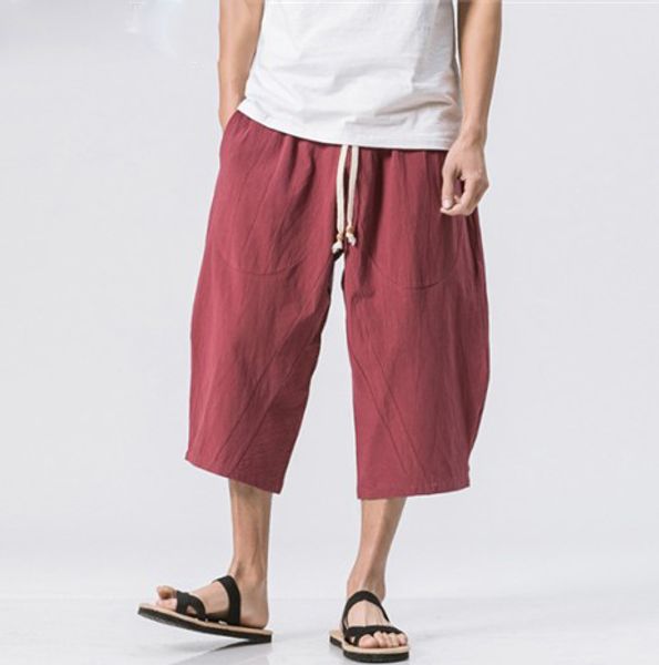men's linen trousersfashion men's elastic waist wide leg cotton harem baggy mens pants patchwork linen capri trousers, Black
men's linen trousersfashion men's elastic waist wide leg cotton harem baggy mens pants patchwork linen capri trousers, Black