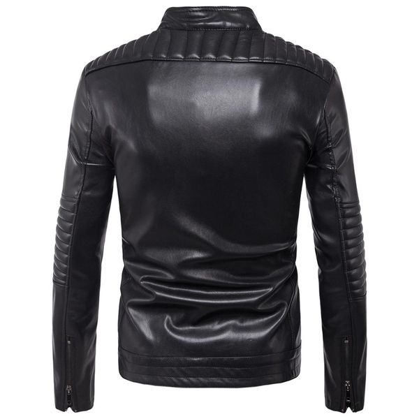 ouma 2019 new style men locomotive pull leather coat handsome leather jacket coat trend large size b006, Black
ouma 2019 new style men locomotive pull leather coat handsome leather jacket coat trend large size b006, Black