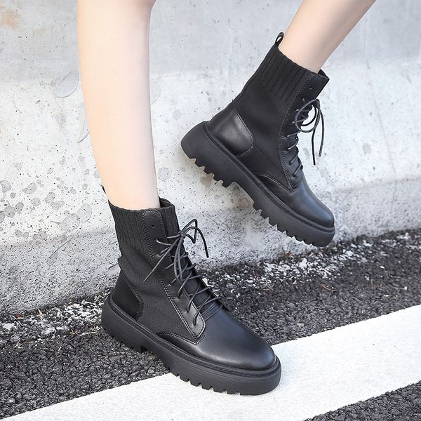 female boots 2020 autumn/winter new women's shoes british handsome locomotive boots thick bottom ladies short, Black
female boots 2020 autumn/winter new women's shoes british handsome locomotive boots thick bottom ladies short, Black