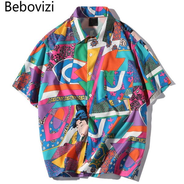 bebovizi brand japanese ukiyo e shirt harajuku hip hop color block short sleeve shirt casual streetwear loose hawaiian, White;black
bebovizi brand japanese ukiyo e shirt harajuku hip hop color block short sleeve shirt casual streetwear loose hawaiian, White;black