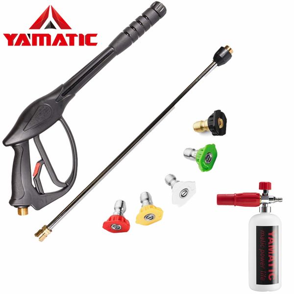 yamatic high pressure power washer spray gun with 22" replacement wand 5 spray nozzle tips with upgraded foam cannon 1l set
yamatic high pressure power washer spray gun with 22" replacement wand 5 spray nozzle tips with upgraded foam cannon 1l set