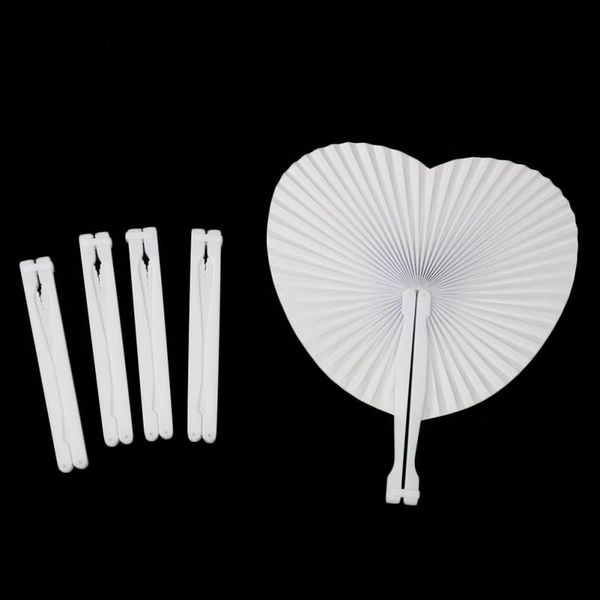 5 pcs romantic heart shape wedding anniversary hand held folding paper fan party gifts heart white blank paper folding fans 
5 pcs romantic heart shape wedding anniversary hand held folding paper fan party gifts heart white blank paper folding fans