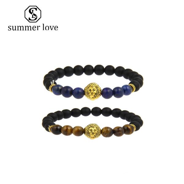 new arrival 8mm matte black beads bracelet for women men handmade tiger eye lion head charm bracelet fashion jewelry gift 2019
new arrival 8mm matte black beads bracelet for women men handmade tiger eye lion head charm bracelet fashion jewelry gift 2019