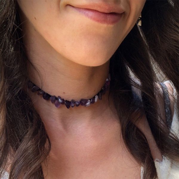 bohemian handmade natural stone necklaces irregular beads women long necklaces lucky purple crystal jewelry vacation accessory, Silver
bohemian handmade natural stone necklaces irregular beads women long necklaces lucky purple crystal jewelry vacation accessory, Silver