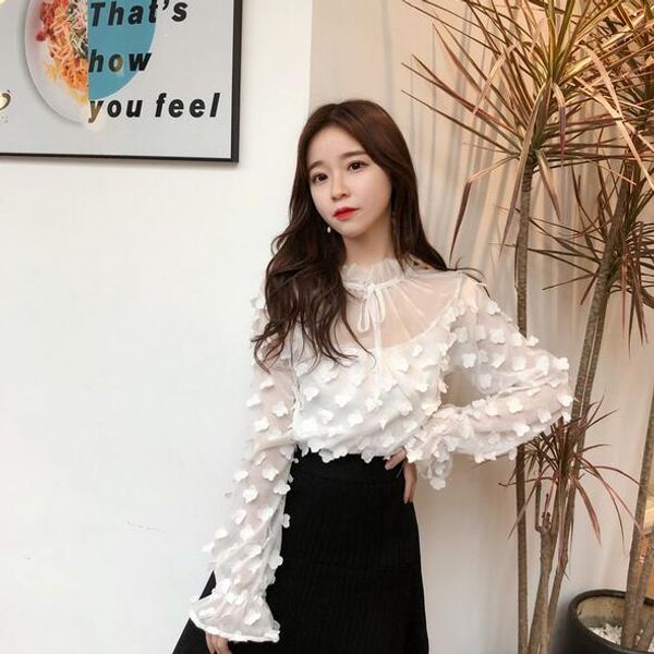 fringe patch mesh bandage and blouses black long sleeve round neck elegant womens 2020 chemise df578, White
fringe patch mesh bandage and blouses black long sleeve round neck elegant womens 2020 chemise df578, White