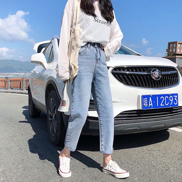 s-xl 3 colors 2019 spring korean chic style high waist loose female jeans straight roll up denim pants womens (z8551, Blue
s-xl 3 colors 2019 spring korean chic style high waist loose female jeans straight roll up denim pants womens (z8551, Blue
