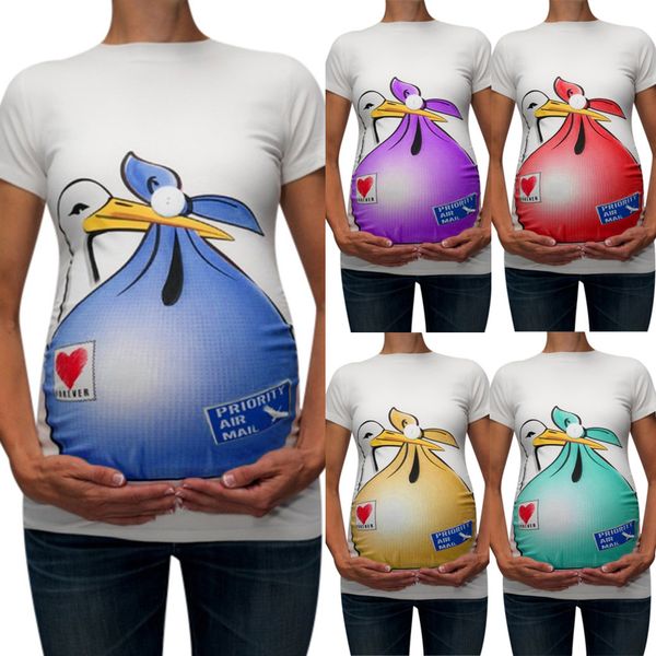 2019 women pregnancy clothing ropa de mujer nursing maternity cute funny pattern print short sleeve casual t-shirt pregnant, White
2019 women pregnancy clothing ropa de mujer nursing maternity cute funny pattern print short sleeve casual t-shirt pregnant, White