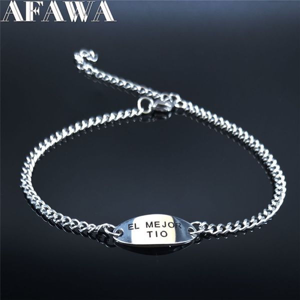 afawa 2020 el mejor tio stainless steel bracelet silver color bracelets bangles for women jewelry pulseras b1974s01, Black
afawa 2020 el mejor tio stainless steel bracelet silver color bracelets bangles for women jewelry pulseras b1974s01, Black