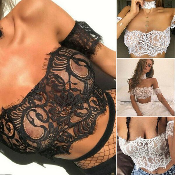 женской кружева цветочных бюстья cr топы ca танк sheer кружево коротких рукава белье, White
женской кружева цветочных бюстья cr топы ca танк sheer кружево коротких рукава белье, White
