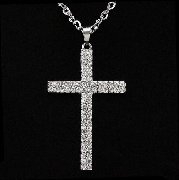 designer rock hip hop with diamond cross necklace pendant jewelry fashion personality long necklace sweater chain jewelry, Silver
designer rock hip hop with diamond cross necklace pendant jewelry fashion personality long necklace sweater chain jewelry, Silver