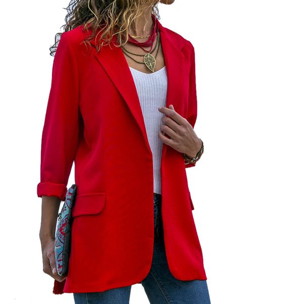 women and autumn fashion long sleeve cardigans outwear ladies solid color coat open front slim jackets lapels, White;black
women and autumn fashion long sleeve cardigans outwear ladies solid color coat open front slim jackets lapels, White;black