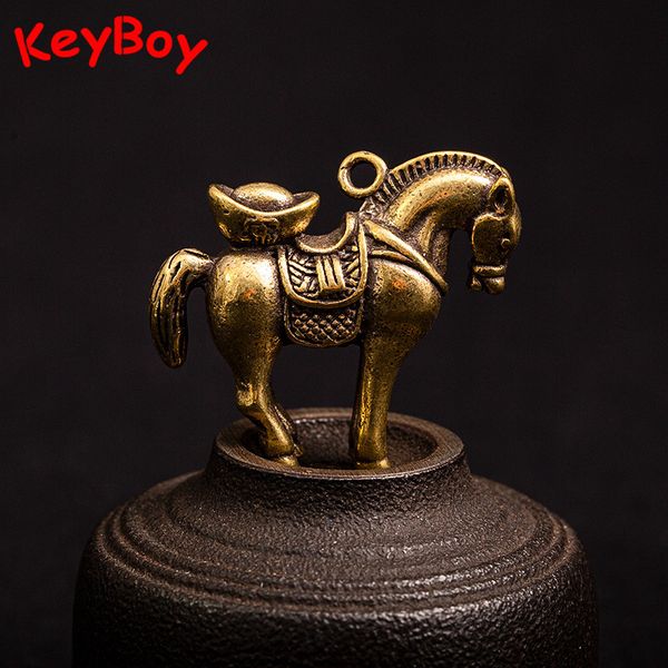 pure copper lucky ingot horse keyring hanging jewelry accessory metal brass animal key chain ring pendant men car keychain gifts, Silver
pure copper lucky ingot horse keyring hanging jewelry accessory metal brass animal key chain ring pendant men car keychain gifts, Silver