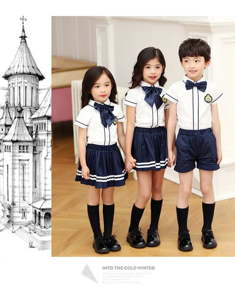 children's wear primary and middle school studentsschool uniform children's day performance clothes, White
children's wear primary and middle school studentsschool uniform children's day performance clothes, White