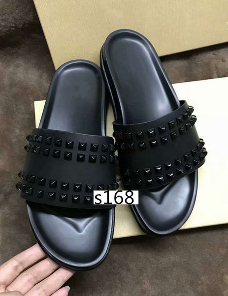 donna flat slippers designer luxury red bottoms shoes men's rivet junior spikes flat slipperswith boxs, Black
donna flat slippers designer luxury red bottoms shoes men's rivet junior spikes flat slipperswith boxs, Black