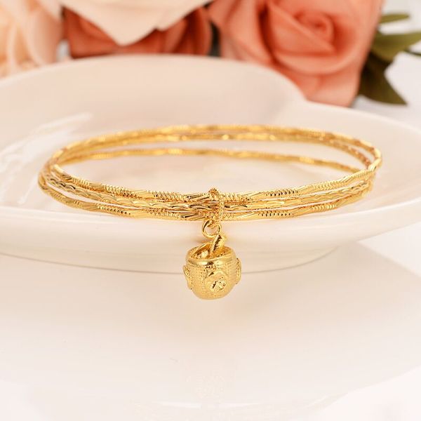 wholesale gold bangle solid fine gold finish ethiopian 3 hoop pendant bangle bracelet african women jewelry charm, Black
wholesale gold bangle solid fine gold finish ethiopian 3 hoop pendant bangle bracelet african women jewelry charm, Black