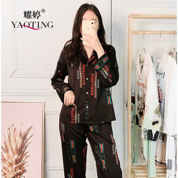 yao ting spring autumn pyjamas for women sets internet celebrity long sleeved trousers embroidery button sleepwear pijama mujer, Black;red
yao ting spring autumn pyjamas for women sets internet celebrity long sleeved trousers embroidery button sleepwear pijama mujer, Black;red