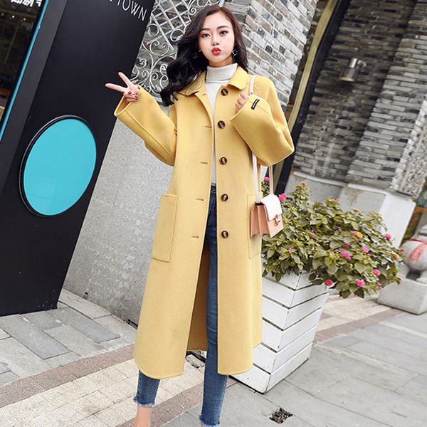hayblst brand coat women fall 2019 winter plus size3xl woolen female outerwear mid-long korean style temperament popular clothes, Black
hayblst brand coat women fall 2019 winter plus size3xl woolen female outerwear mid-long korean style temperament popular clothes, Black