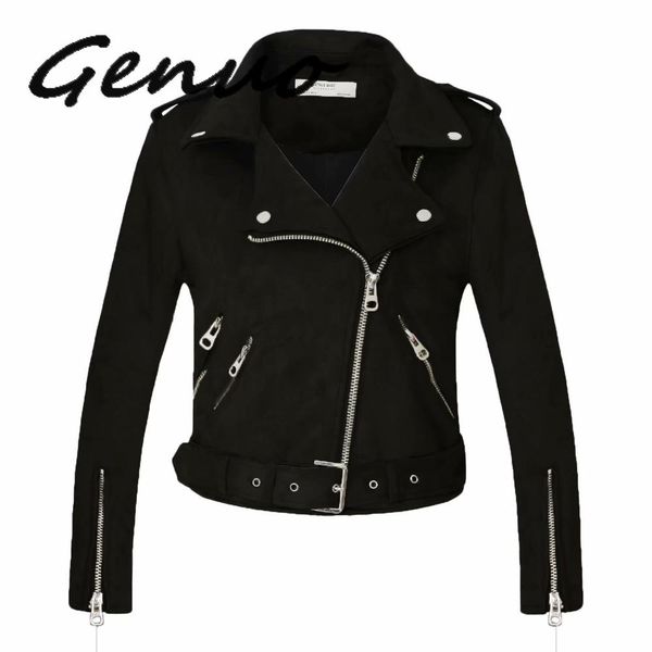 2019 new arrial women autumn winter suede faux leather jackets lady fashion matte motorcycle coat biker gray pink beige outwear, Black
2019 new arrial women autumn winter suede faux leather jackets lady fashion matte motorcycle coat biker gray pink beige outwear, Black