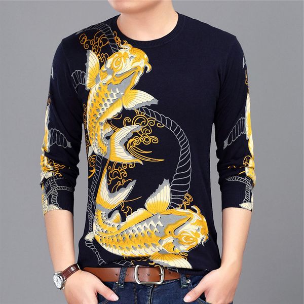 2020 spring animal printed chompas hombre fish print sweater mens fashion pullover erkek kazak slim fit pull homme, White;black
2020 spring animal printed chompas hombre fish print sweater mens fashion pullover erkek kazak slim fit pull homme, White;black