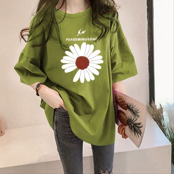2020 daisy t-shirt printed girl wearing clothing short-sleeved loose student party clothes female 2020 daisy t-shirt printed girl wearing cl, White
2020 daisy t-shirt printed girl wearing clothing short-sleeved loose student party clothes female 2020 daisy t-shirt printed girl wearing cl, White