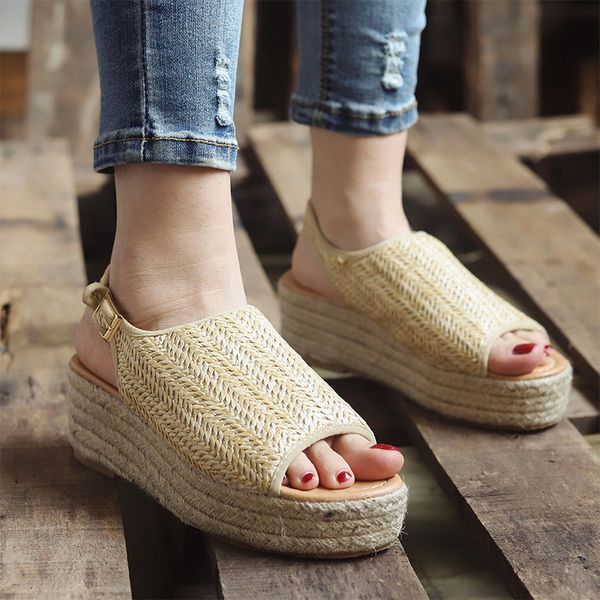 women's wedges sandals ladies casual open toe buckle footwear woman comfortable slingbacks platform plus size 2020 summer, Black
women's wedges sandals ladies casual open toe buckle footwear woman comfortable slingbacks platform plus size 2020 summer, Black