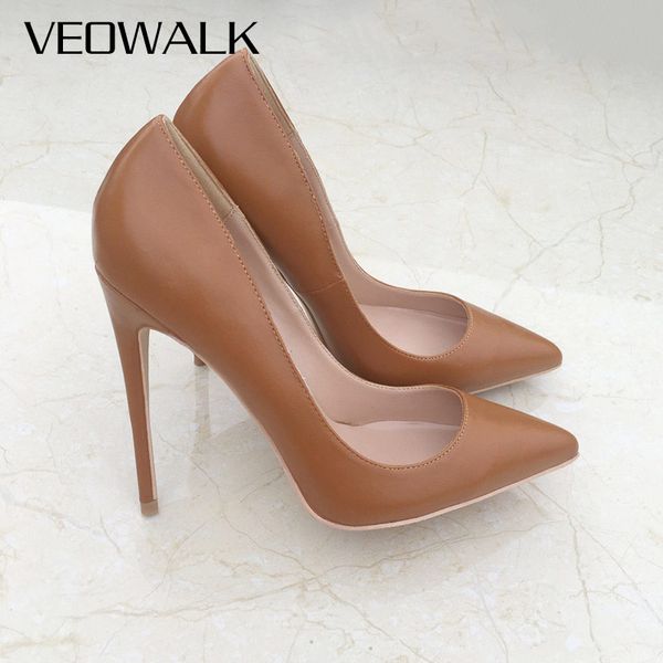 veowalk light brown women classic pointed toe high heels elegant ladies slip on stilettos pumps italian style dress shoes, Black
veowalk light brown women classic pointed toe high heels elegant ladies slip on stilettos pumps italian style dress shoes, Black