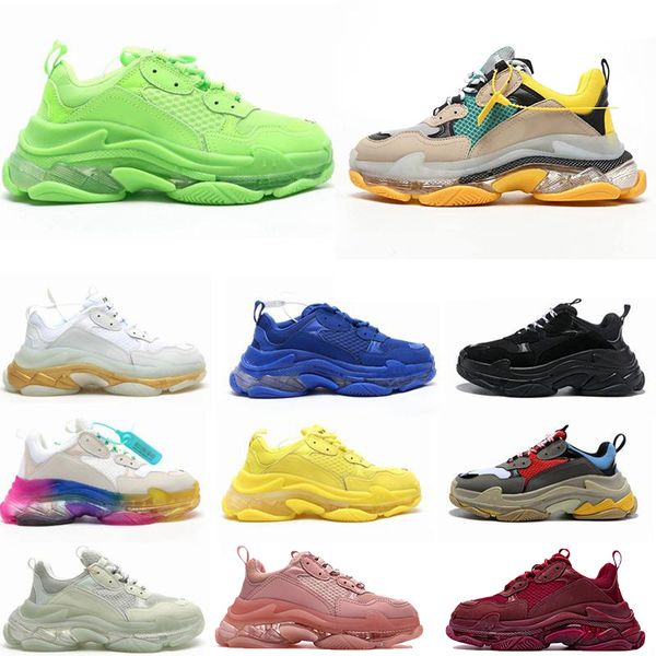 fashion crystal bottom paris 17fw triple s clear sole rainbow mens designer sneakers vintage dad shoes platform women luxury casual trainer, Black
fashion crystal bottom paris 17fw triple s clear sole rainbow mens designer sneakers vintage dad shoes platform women luxury casual trainer, Black