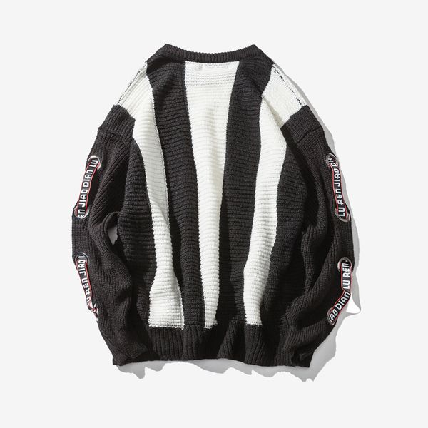new color block patchwork knit sweaters 2018 hip hop autumn casual pullover sweater mens male fashion loose long sleeve sweaters, White;black
new color block patchwork knit sweaters 2018 hip hop autumn casual pullover sweater mens male fashion loose long sleeve sweaters, White;black