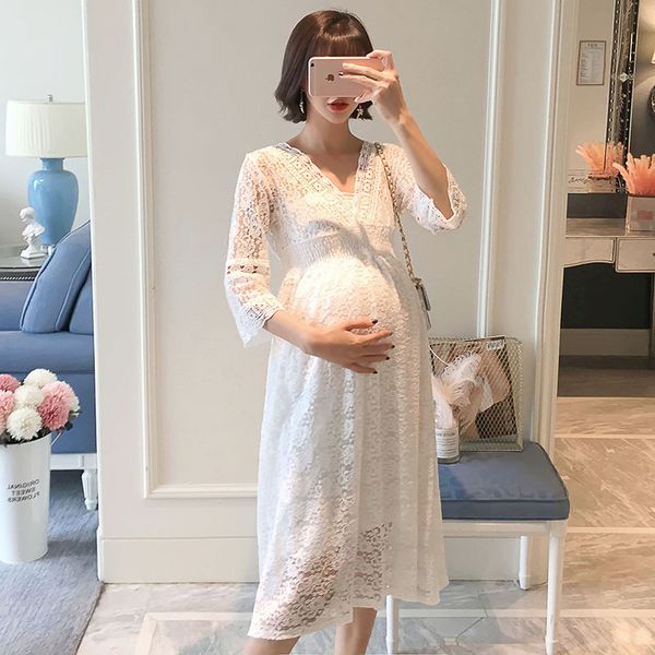 elegant v neck lace maternity maxi long party dress spring summer fashion clothes for pregnant women bodycon pregnancy, White
elegant v neck lace maternity maxi long party dress spring summer fashion clothes for pregnant women bodycon pregnancy, White