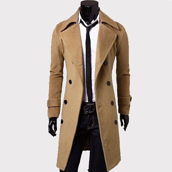 men's trench coat men classic double breasted trench coat masculino clothing long thick jackets coats british style, Tan;black
men's trench coat men classic double breasted trench coat masculino clothing long thick jackets coats british style, Tan;black