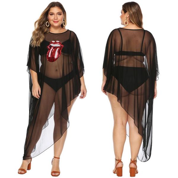 plus size swimming cover ups irregular bathing suit cover ups hollow solid black beachwear big transparent beach tunic xl-4xl, White;black
plus size swimming cover ups irregular bathing suit cover ups hollow solid black beachwear big transparent beach tunic xl-4xl, White;black