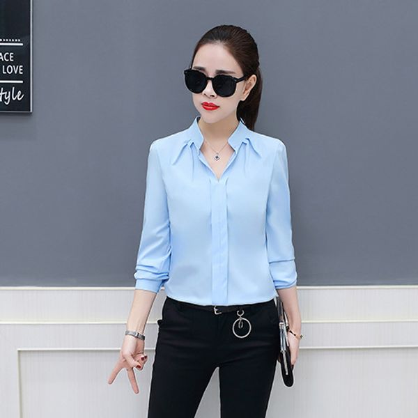 spring autumn 2019 new women chiffon blouses & shirts for work feminine long sleeve leisure bottom loose slim blouses, White
spring autumn 2019 new women chiffon blouses & shirts for work feminine long sleeve leisure bottom loose slim blouses, White