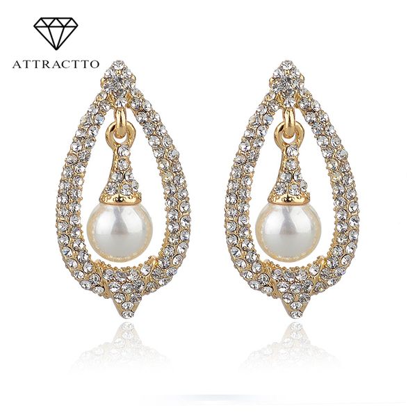 attractto new arrival earrings studs gold color crystal simulated pearl earring teardrop bridal earrings for women ser140232, Golden;silver
attractto new arrival earrings studs gold color crystal simulated pearl earring teardrop bridal earrings for women ser140232, Golden;silver