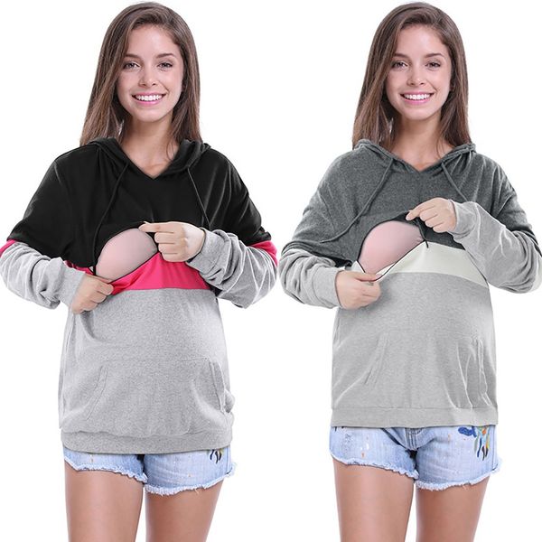 women maternity blouse long sleeve hooded nursing breastfeeding pullover sweatshirt casual winter blouse shirt m850#, White
women maternity blouse long sleeve hooded nursing breastfeeding pullover sweatshirt casual winter blouse shirt m850#, White