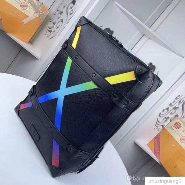 30337 new bag large-capacity leather and canvas fashion printing rainbow backpack model: m
30337 new bag large-capacity leather and canvas fashion printing rainbow backpack model: m