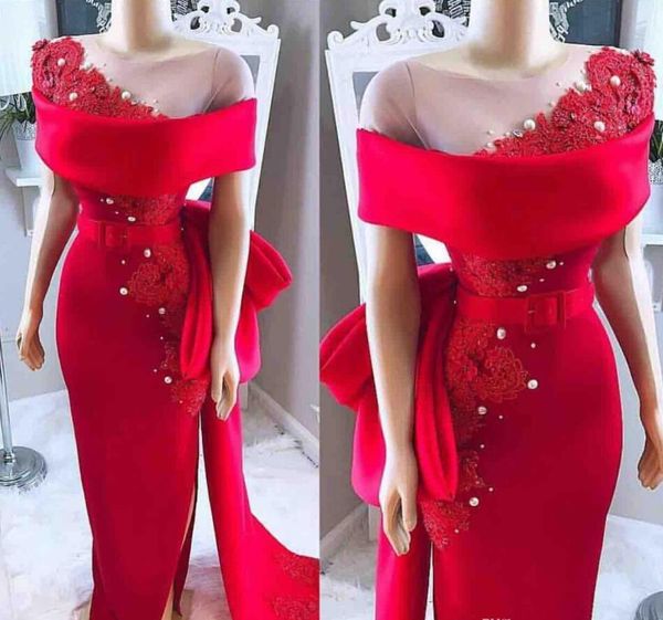 red sheath lace evening dresses real image custom sash short sleeve sheer applique pearls side split satin formal prom party gowns, Black;red
red sheath lace evening dresses real image custom sash short sleeve sheer applique pearls side split satin formal prom party gowns, Black;red
