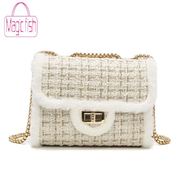 magic fish women bag plush wool crossbody bags shoulder bag woven fabric small square chains handbag bolsa feminina
magic fish women bag plush wool crossbody bags shoulder bag woven fabric small square chains handbag bolsa feminina