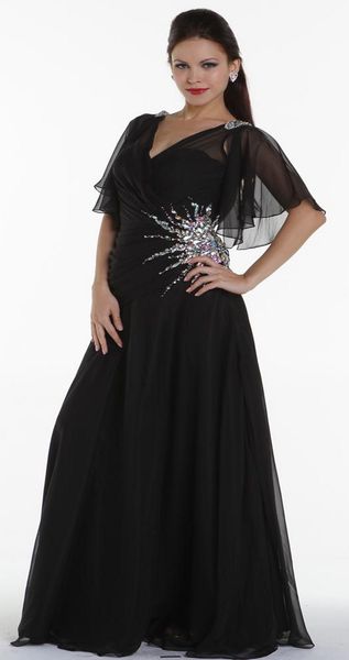 black chiffon long sheath formal mother of the bride dresses v-neck sleeveless a-line floor length sash ruffle zipper evening dress, Black;red
black chiffon long sheath formal mother of the bride dresses v-neck sleeveless a-line floor length sash ruffle zipper evening dress, Black;red