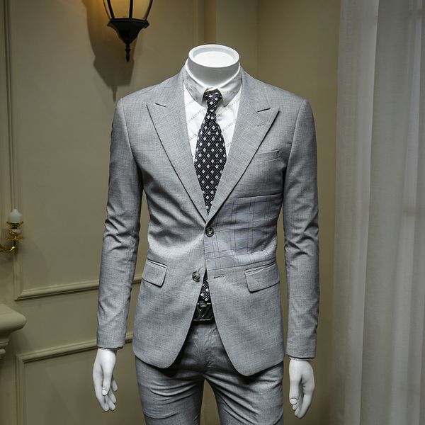 xm geeki mens gray suits men business casual dress suit jackets men's suits wedding dresses formal groom blazer 365wt54, White;black
xm geeki mens gray suits men business casual dress suit jackets men's suits wedding dresses formal groom blazer 365wt54, White;black