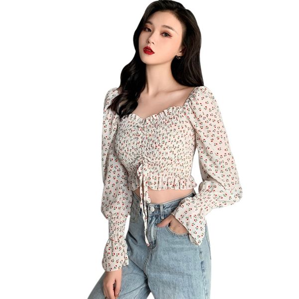 new arrival women fashion square collar sweet pleated small floral print short chiffon shirt, White;red
new arrival women fashion square collar sweet pleated small floral print short chiffon shirt, White;red