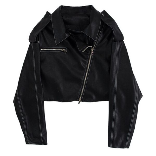 new spring autumn soft faux leather jackets women motorcycle lady zipper biker short slim pu leather coats black female clothing
new spring autumn soft faux leather jackets women motorcycle lady zipper biker short slim pu leather coats black female clothing