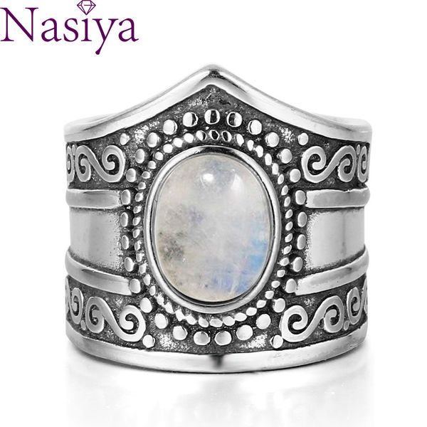 vintage fine jewelry 7*9mm big natural rainbow moonstone rings 925 sterling silver ring for women anniversary gifts, Golden;silver
vintage fine jewelry 7*9mm big natural rainbow moonstone rings 925 sterling silver ring for women anniversary gifts, Golden;silver