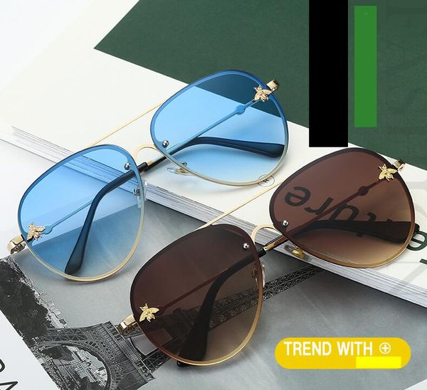 luxury little bee sun glasses designer sunglasses for women and men metal pilot glasses frame mirror lenses 9 colors, White;black
luxury little bee sun glasses designer sunglasses for women and men metal pilot glasses frame mirror lenses 9 colors, White;black