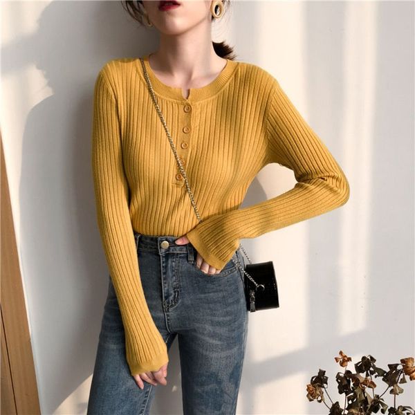 women long sleeve sweater half buttons front crew neck pullover slim jumper, White;black
women long sleeve sweater half buttons front crew neck pullover slim jumper, White;black