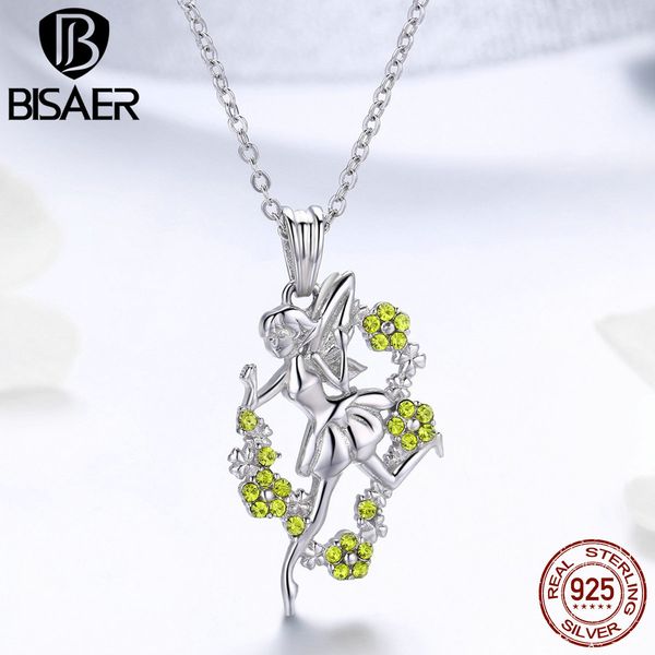 bisaer 925 sterling silver flower fairy silver necklaces pendant for women green cz sterling silver jewelry collar efn005
bisaer 925 sterling silver flower fairy silver necklaces pendant for women green cz sterling silver jewelry collar efn005