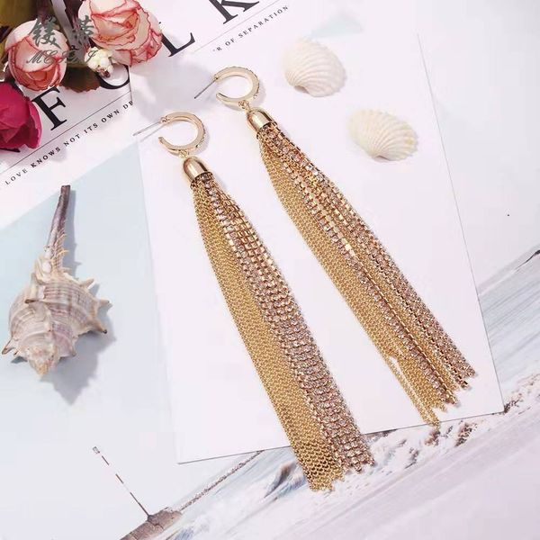 tassels diamonds dangle earrings for women luxury gold tassel crystal claw chains chandelier earring engagement wedding jewelry gift for gf, Silver
tassels diamonds dangle earrings for women luxury gold tassel crystal claw chains chandelier earring engagement wedding jewelry gift for gf, Silver
