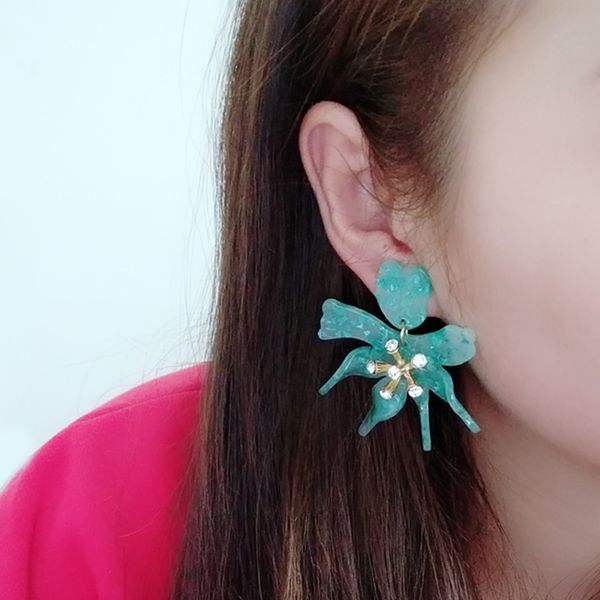 fashion acetate resin flower crystal earrings for women big acetic acid dangling acrylic earring metal jewelry, Golden
fashion acetate resin flower crystal earrings for women big acetic acid dangling acrylic earring metal jewelry, Golden